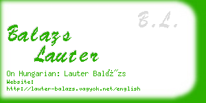 balazs lauter business card